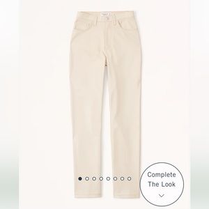 Abercrombie Curve Love Vegan Leather 90s Straight Pant